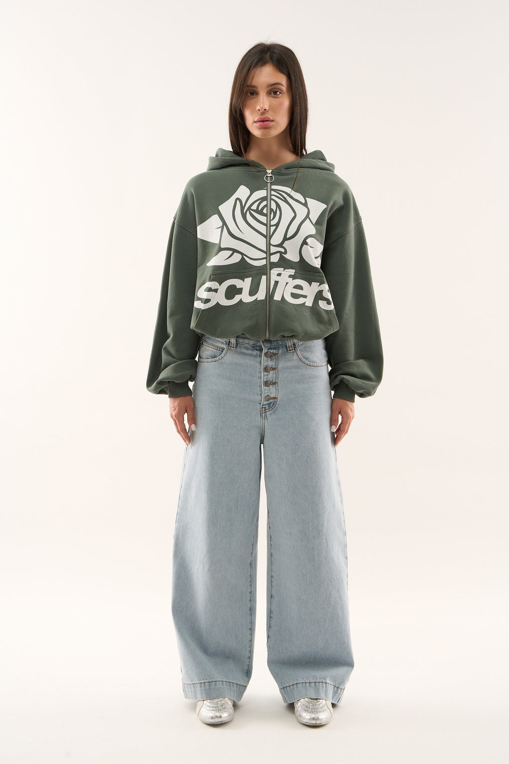 Girl Green Zipper