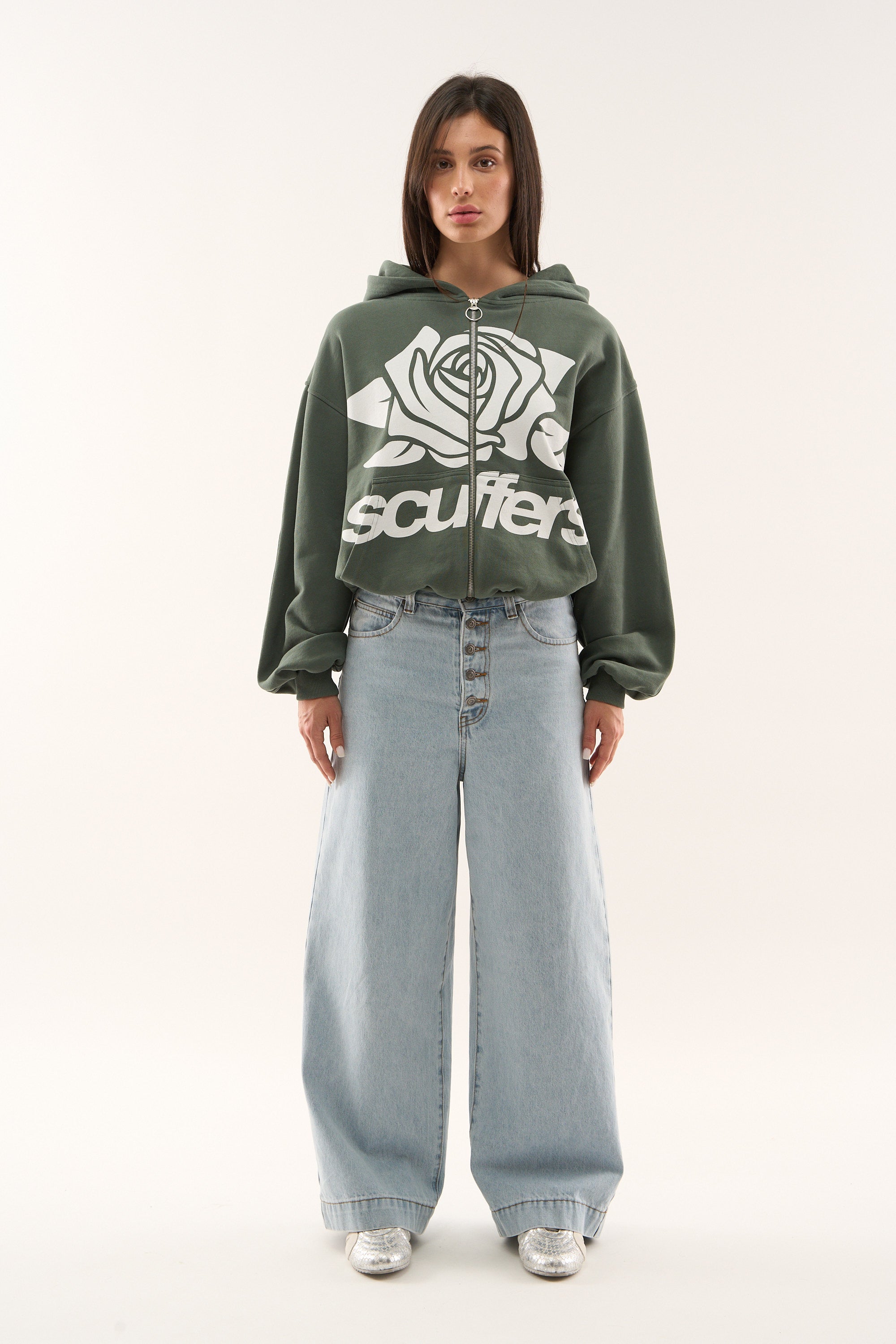 Girl Green Zipper
