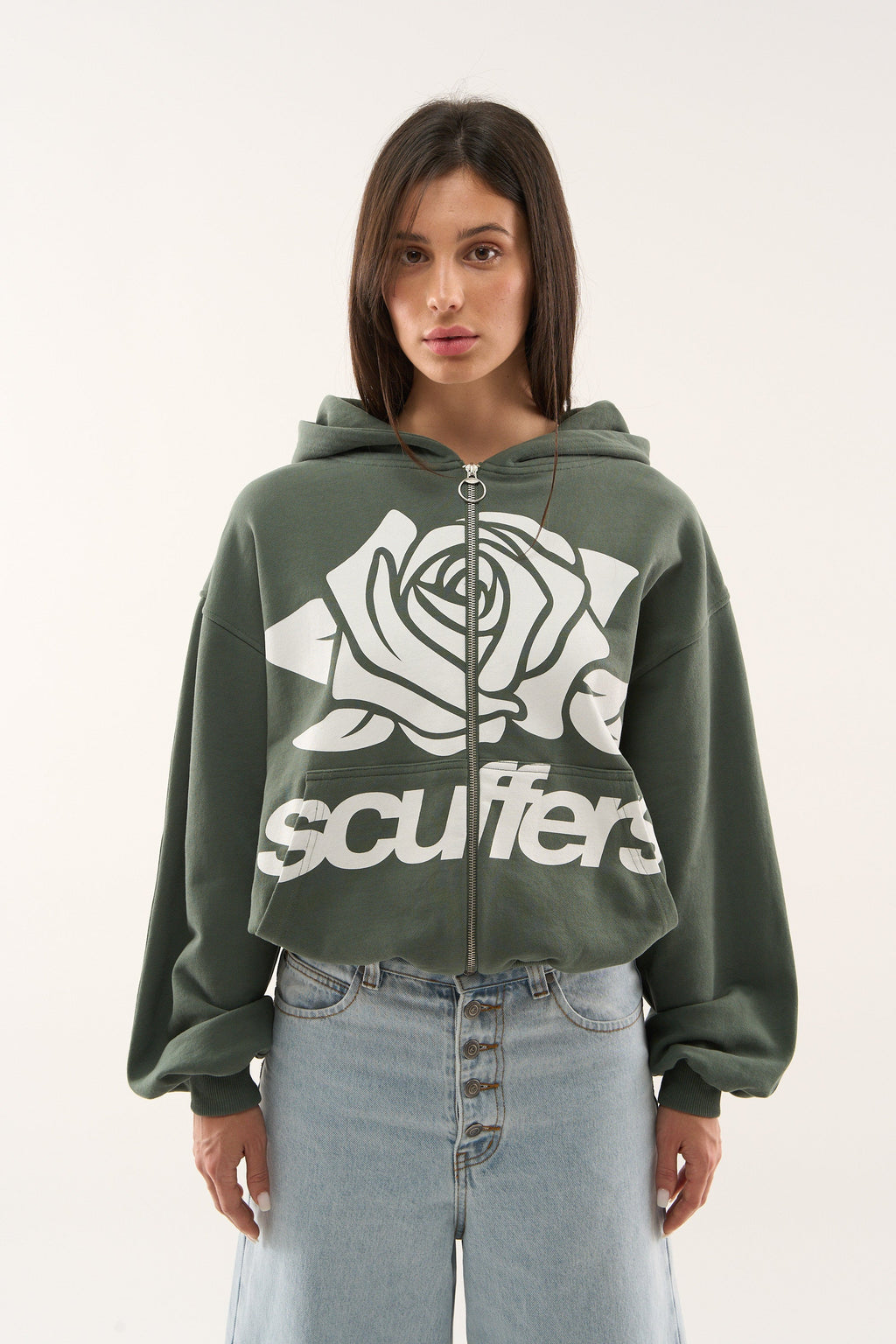 Girl Green Zipper