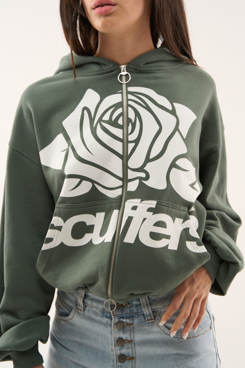 Girl Green Zipper