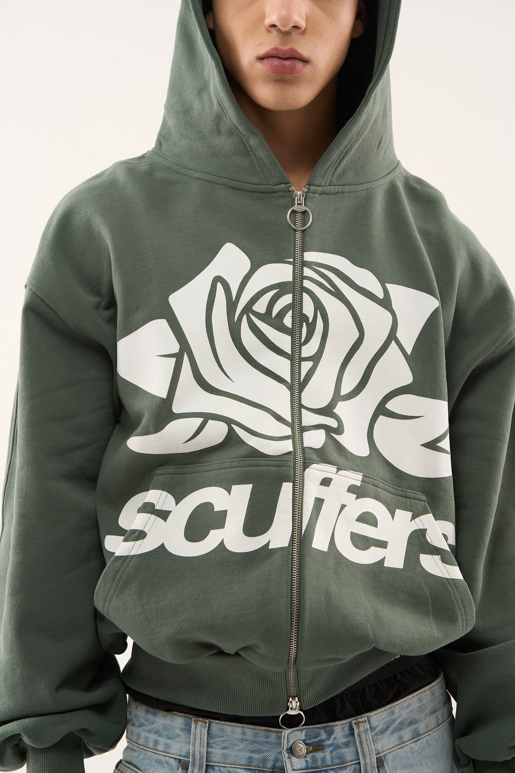 Girl Green Zipper