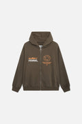 Caviar Olive Zipped Hoodie