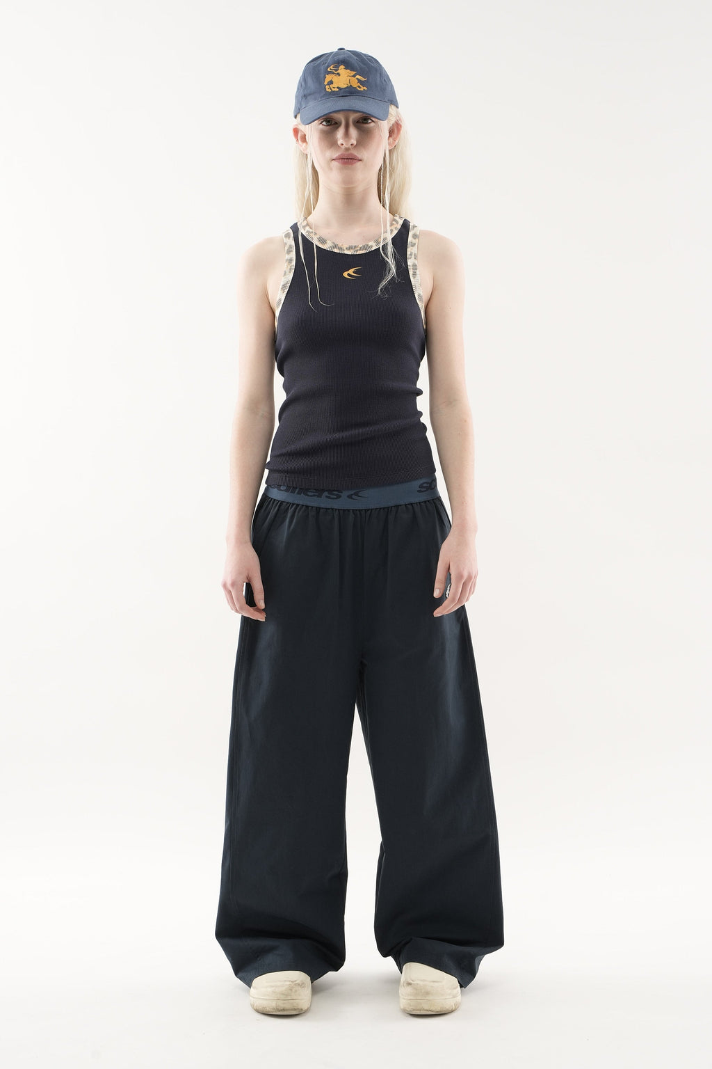 Animal Navy Waffle SCFF Tank Top