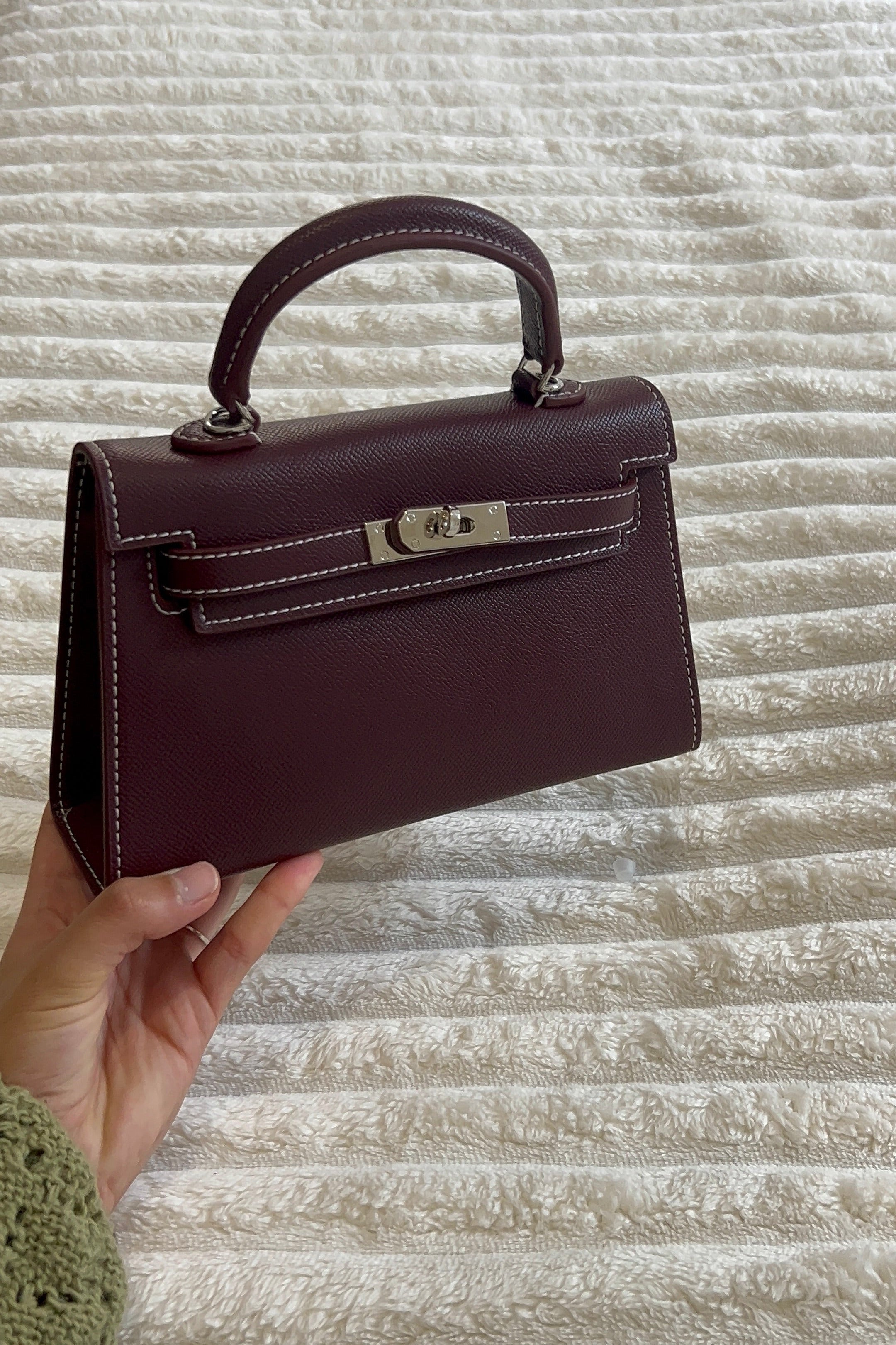Sac Inspiration Bordeaux Surpiqué