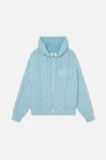 Latte Zipper Light Blue Knit