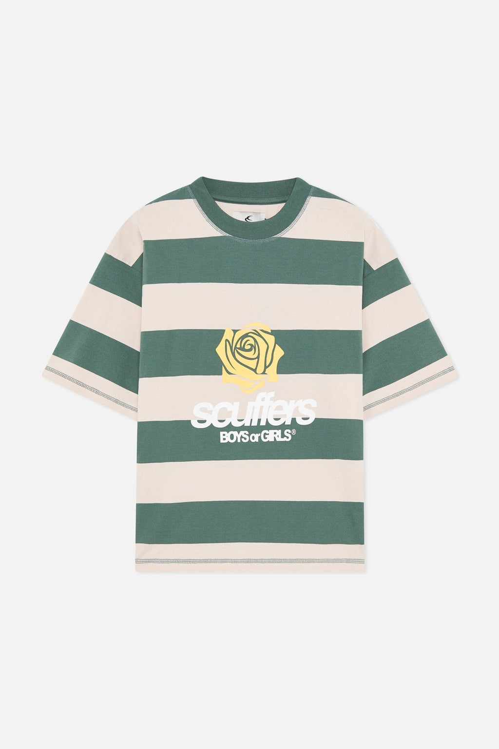Boy Green Striped T-Shirt