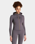 Allrounder Shaping Hooded Zip Jacke "Graphit - Gold"