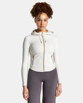 Allrounder Shaping Hooded Zip Jacke "Off White - Gold"