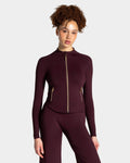 Allrounder Shaping Zip Jacke "Merlot - Gold"