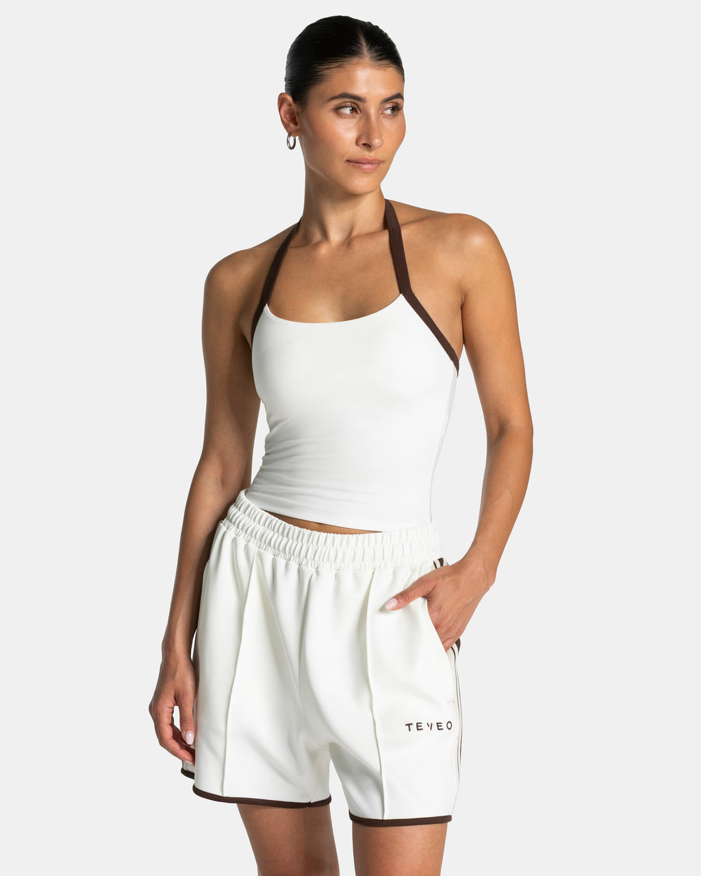Club Neckholder Top "Off White"