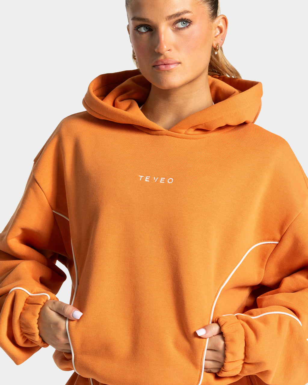 Contrastline Hooded Sweater "Pumpkin Spice"
