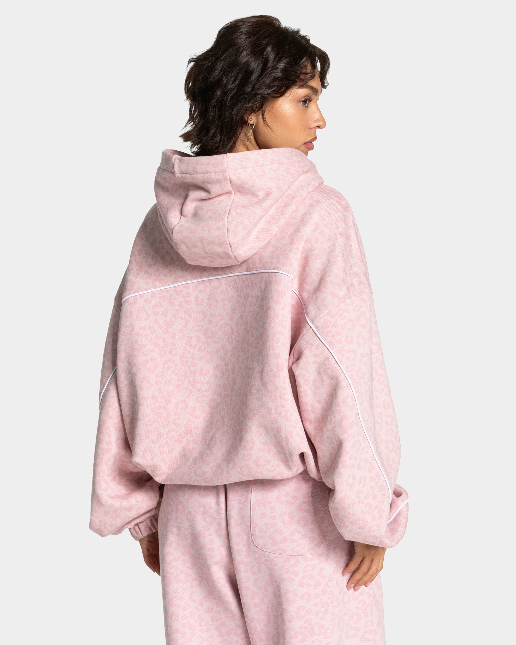 Contrastline Hooded Sweater "Leo Rosa"