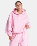 Contrastline Hooded Sweater "True Pink"