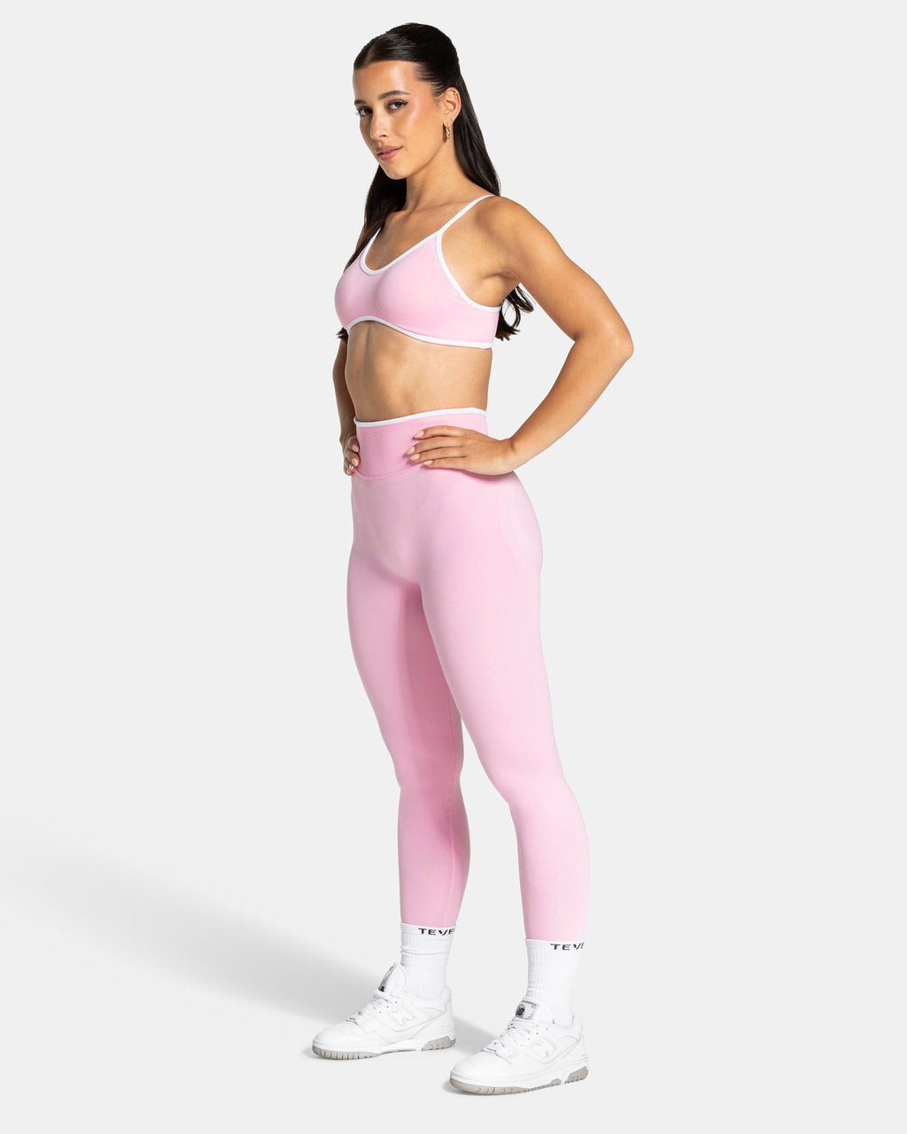Contrastline Leggings "True Pink"