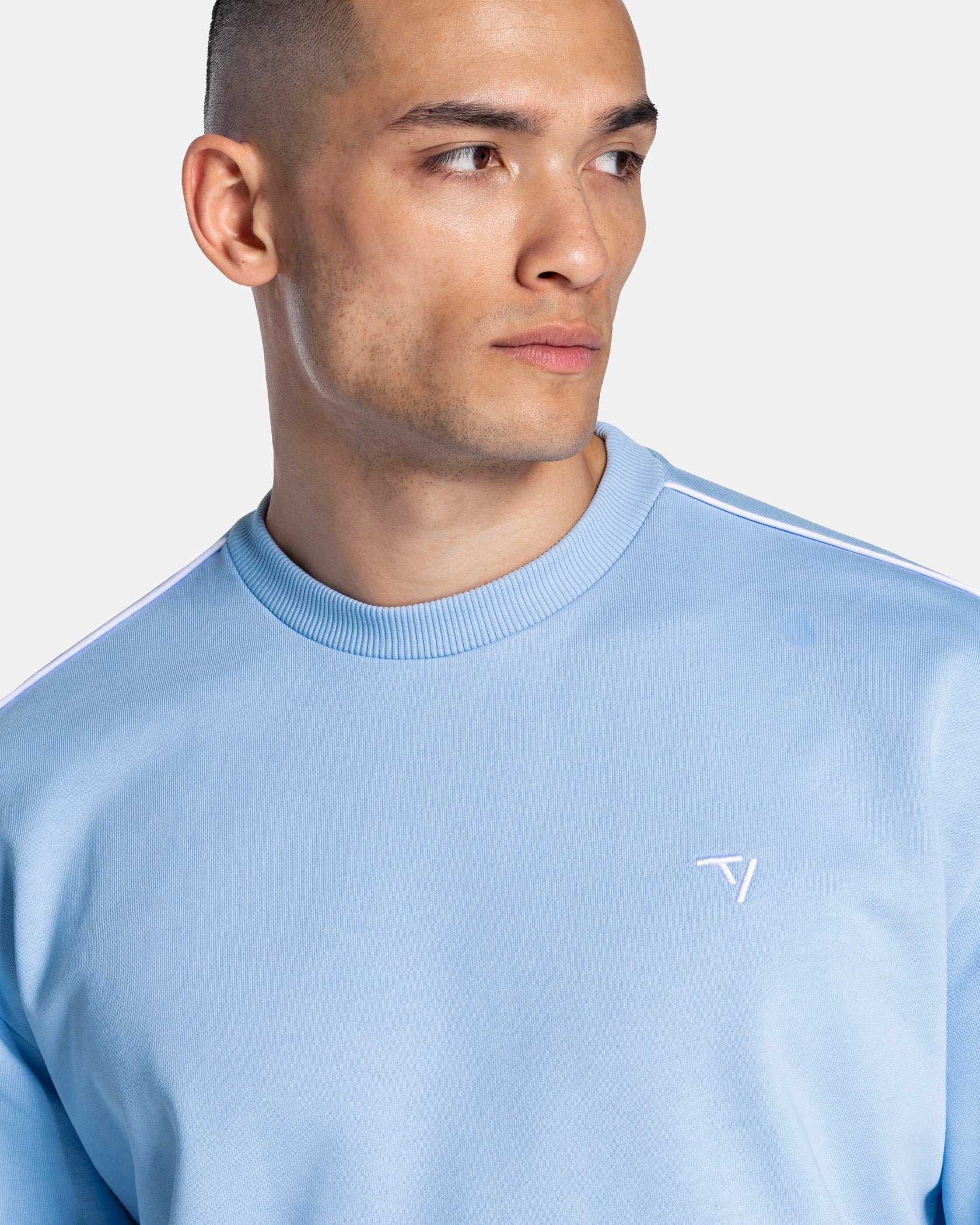 Contrastline Oversized T-Shirt "Babyblau"