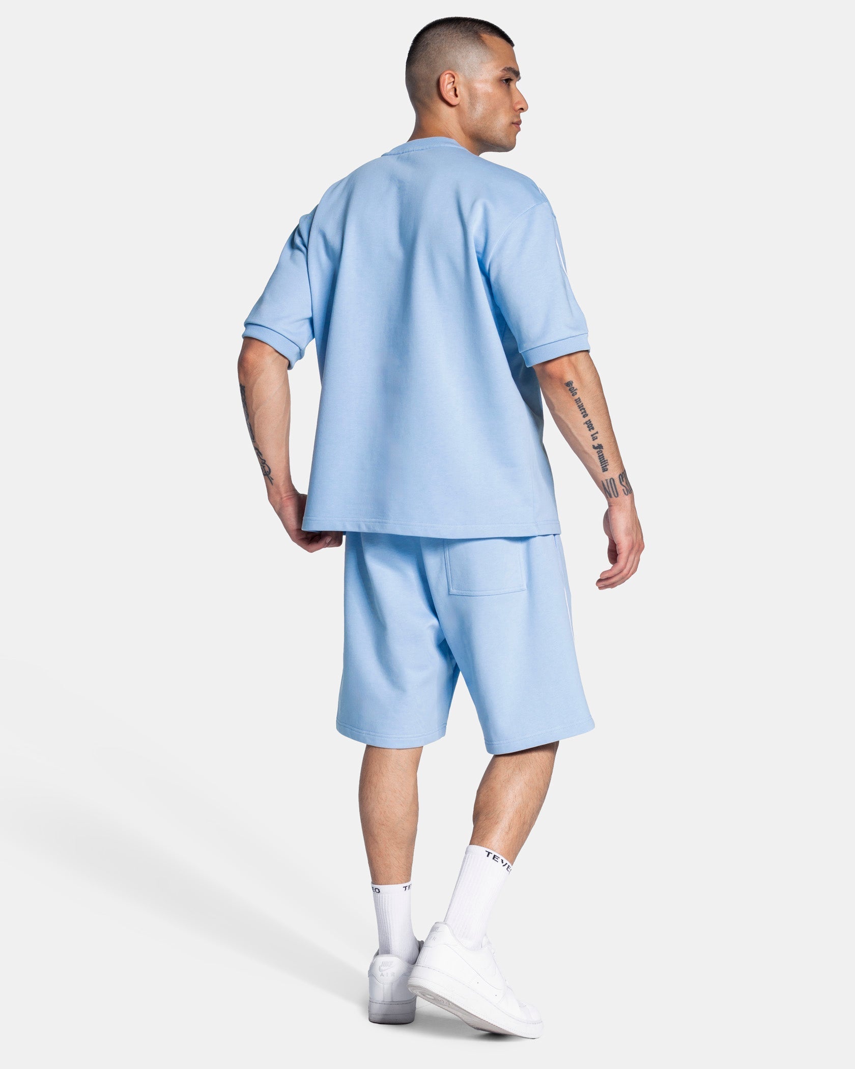 Contrastline Oversized T-Shirt "Babyblau"