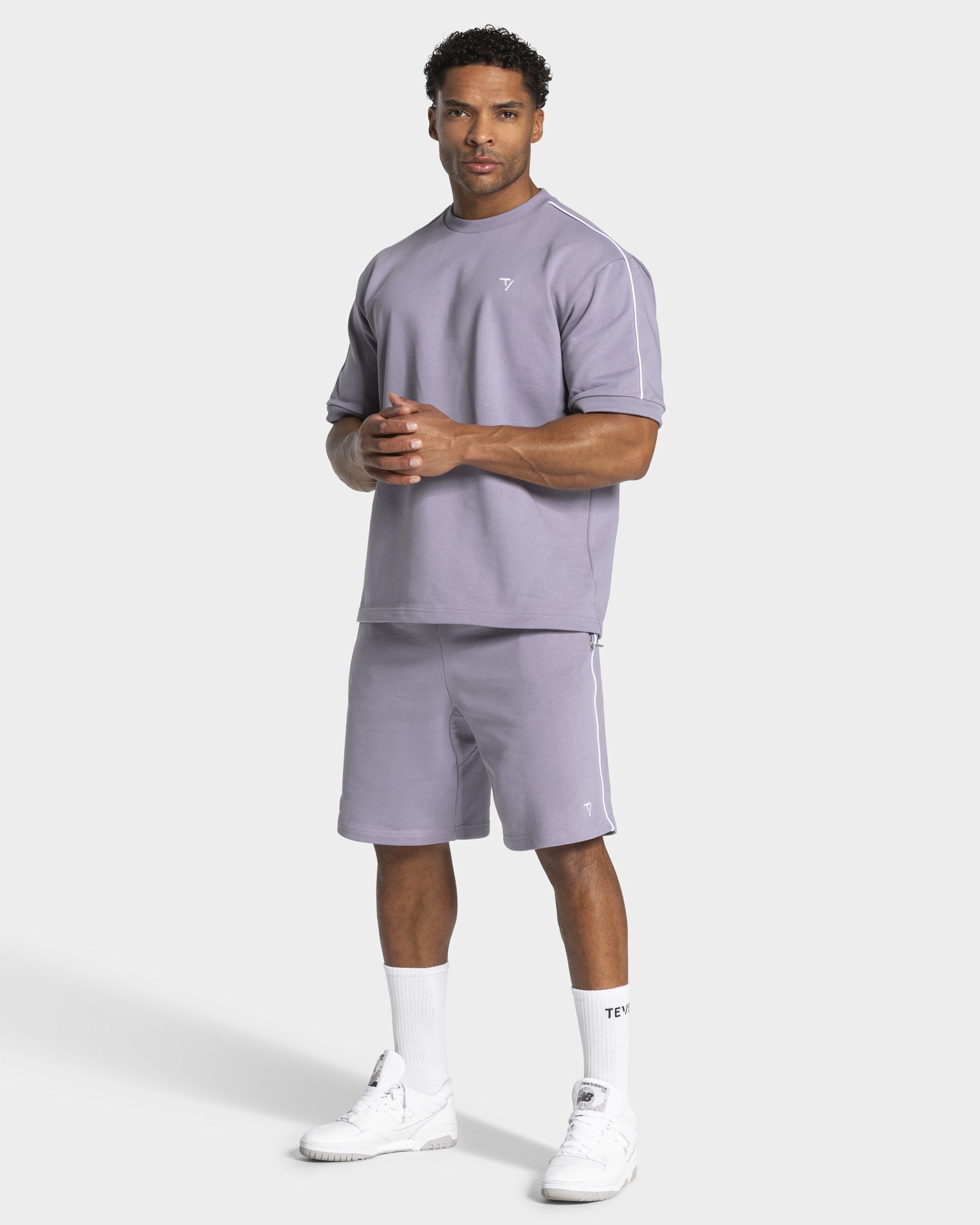 Contrastline Oversized T-Shirt "Lavendel"