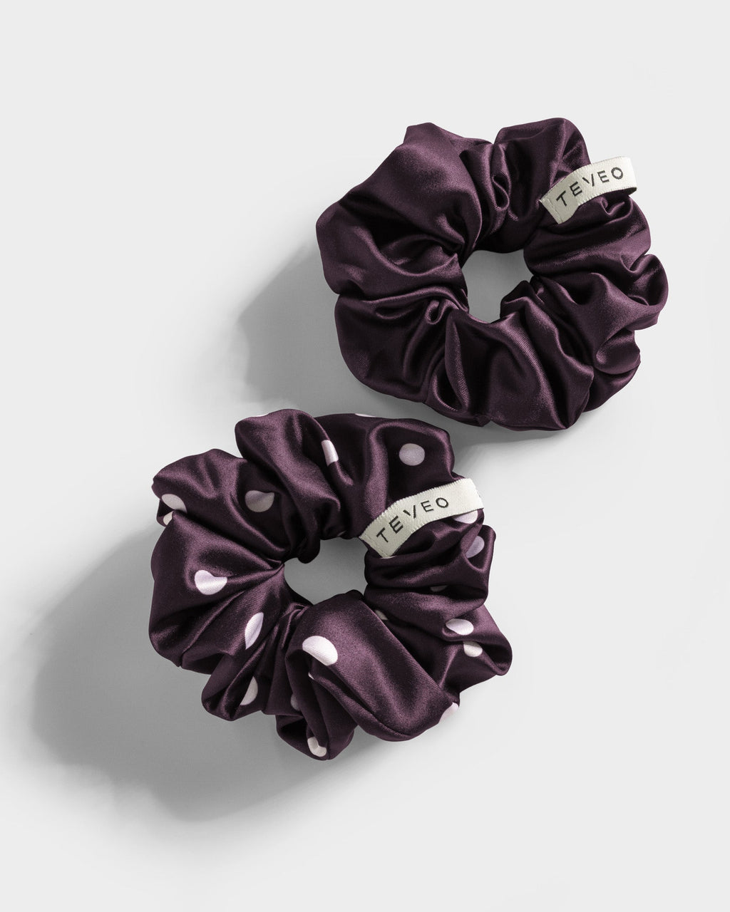 Contrastline Scrunchies (2er-Pack) "Polkadot - Merlot"
