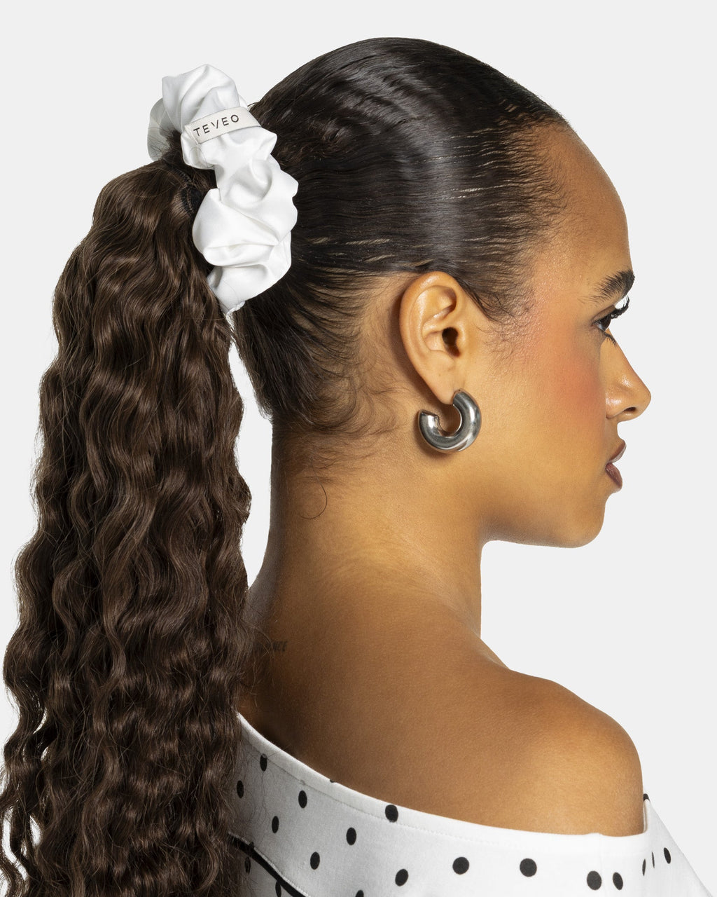 Contrastline Scrunchies (2er-Pack) "Polkadot - Weiß"