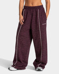 Contrastline Wide Leg Jogger "Leo Merlot"