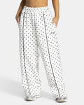 Contrastline Wide Leg Jogger "Polkadot Weiß"