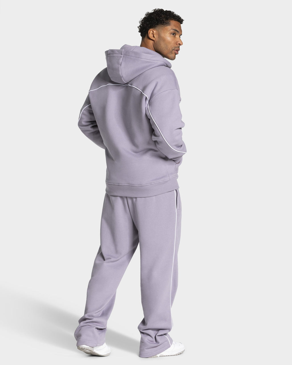 Contrastline Zip Jacke "Lavendel"