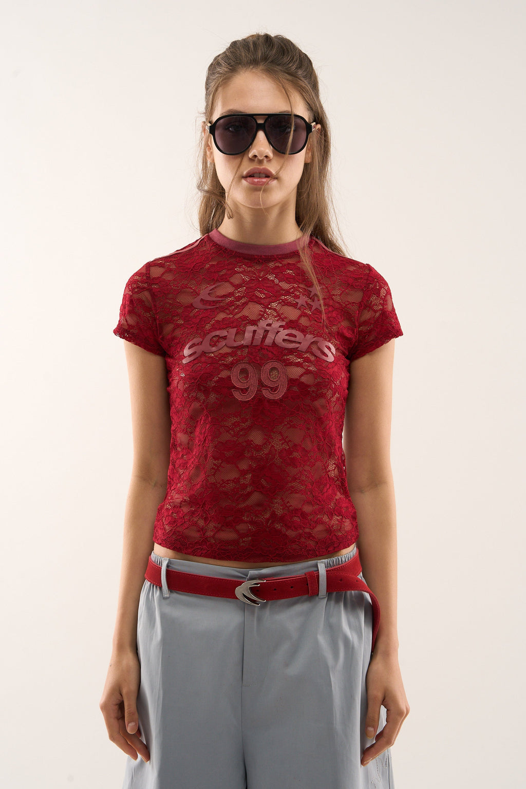 Suede Red Belt