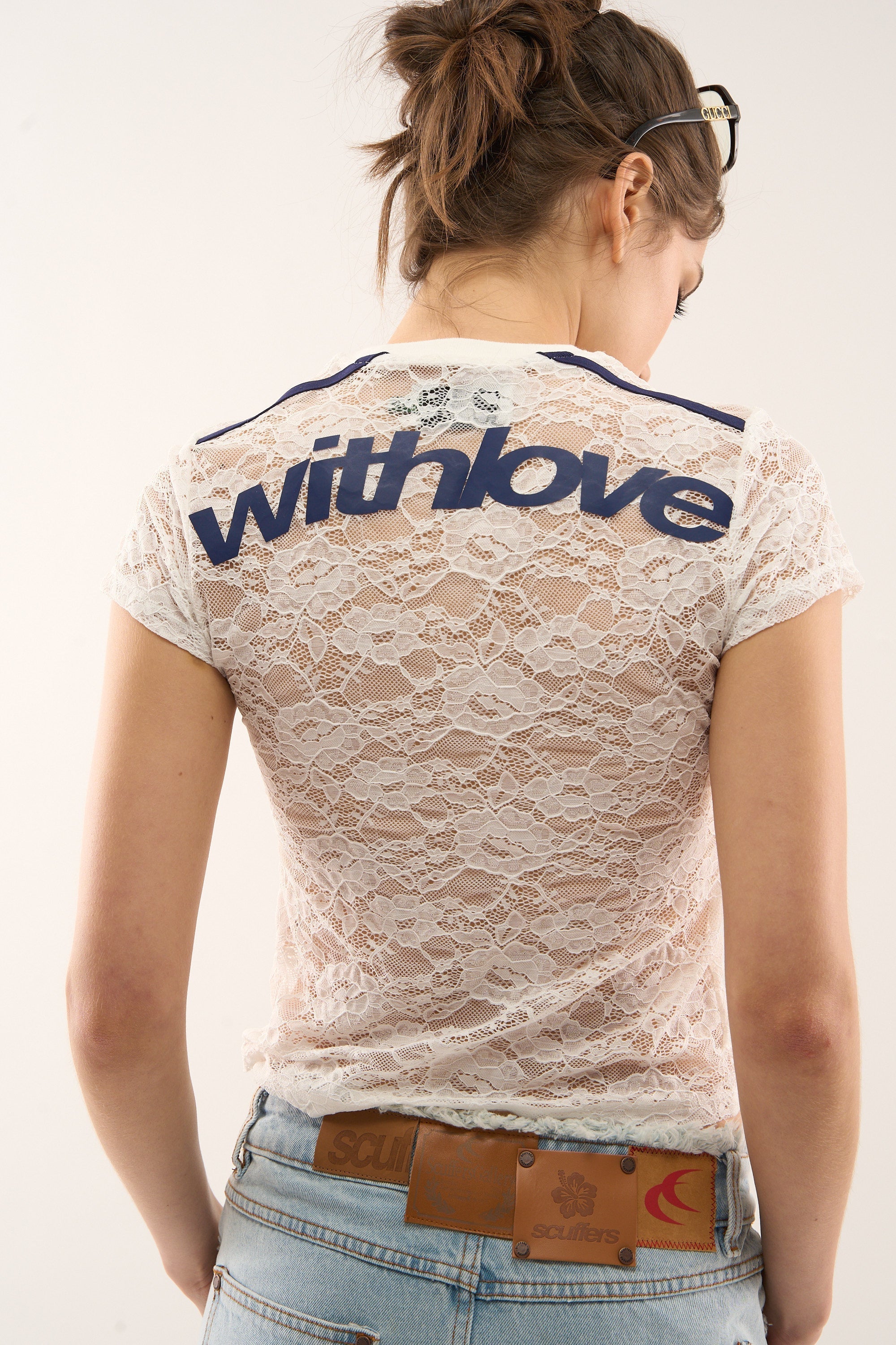99 Lace White Top