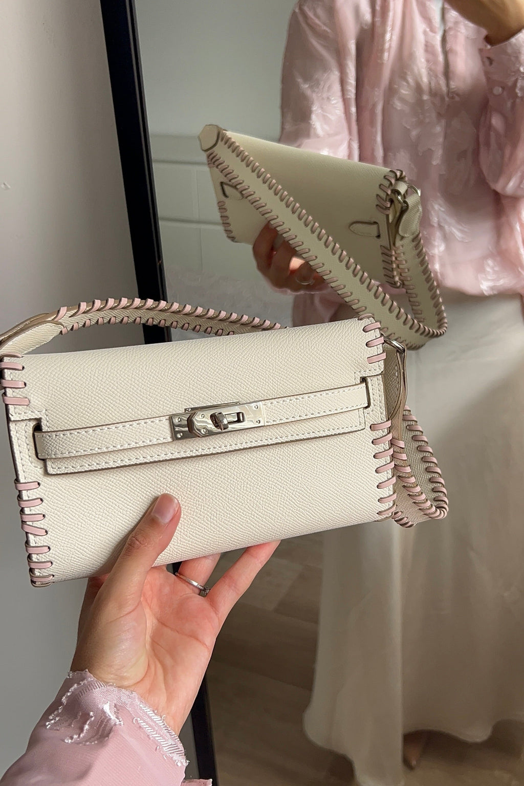 Sac Pochette & Baguette Signature Vanille Fraise