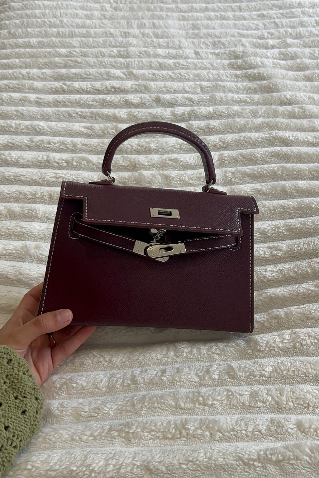 Sac Inspiration Bordeaux Surpiqué