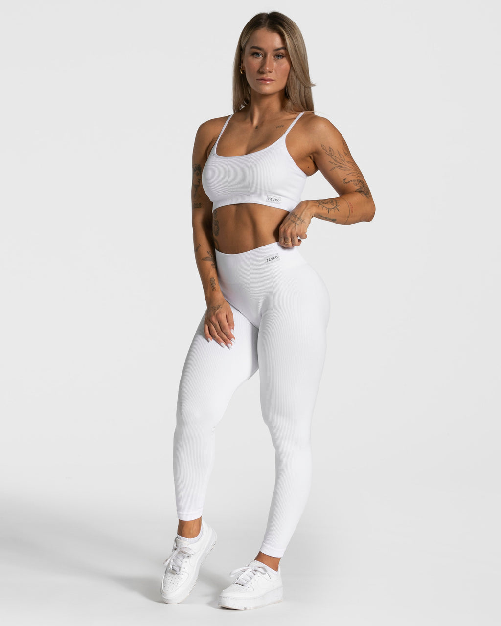 Elegant Scrunch Leggings "Weiß"
