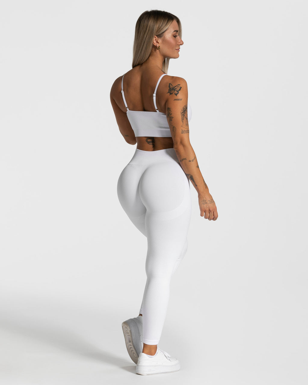 Elegant Scrunch Leggings "Weiß"