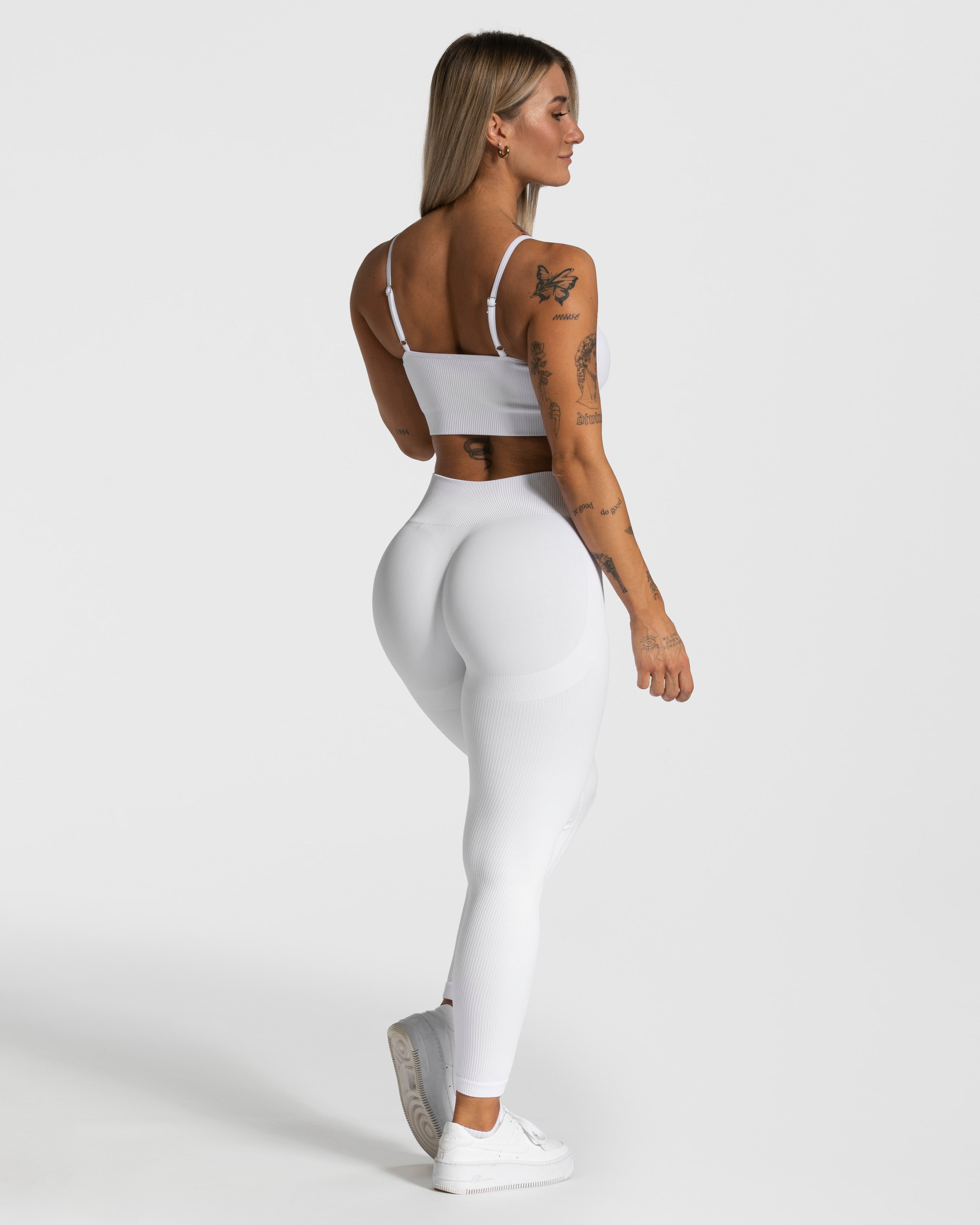 Elegant Scrunch Leggings "Weiß"