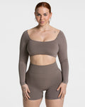 Femme Backless Longsleeve "Mokka"