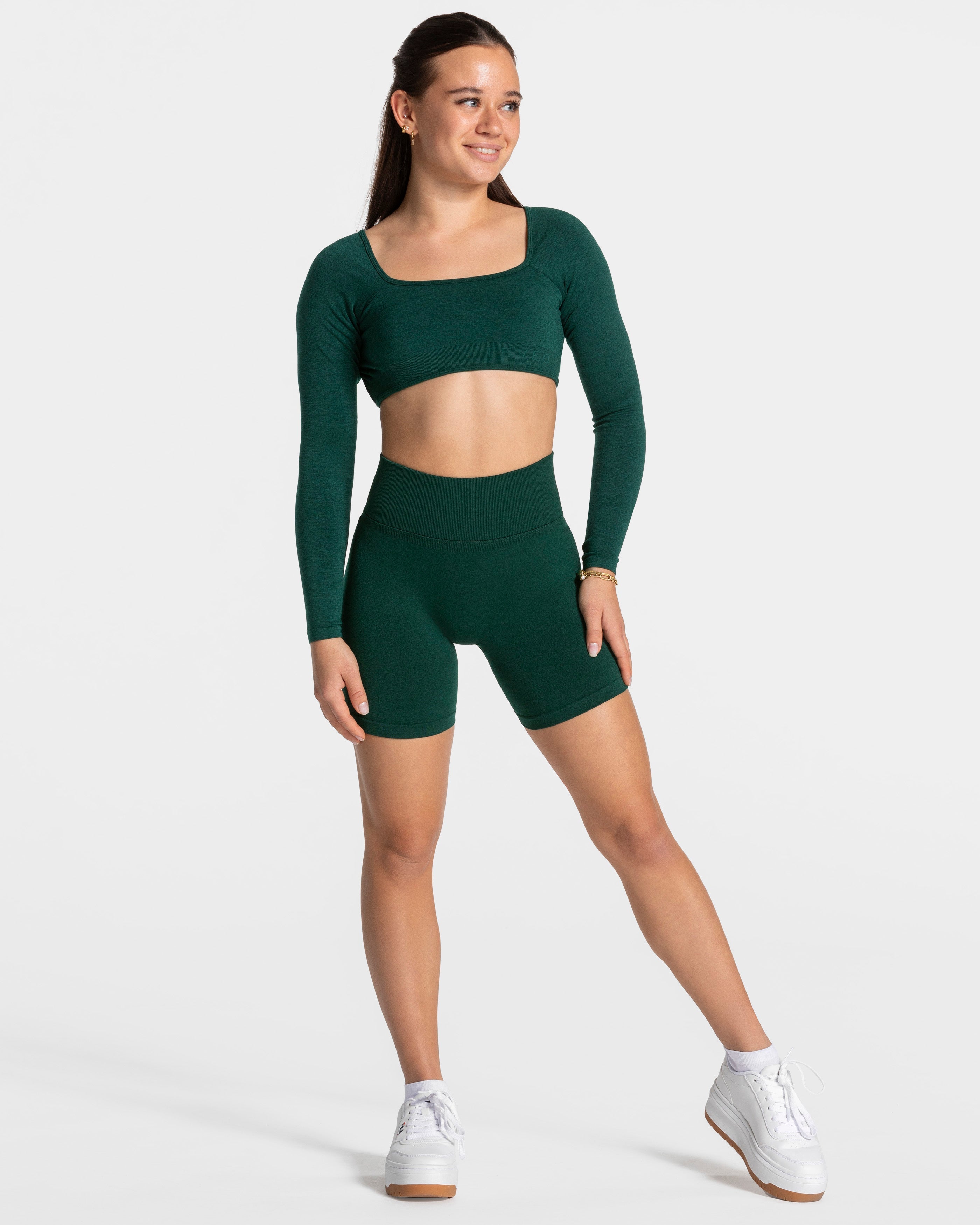 Femme Backless Longsleeve "Dunkelgrün"