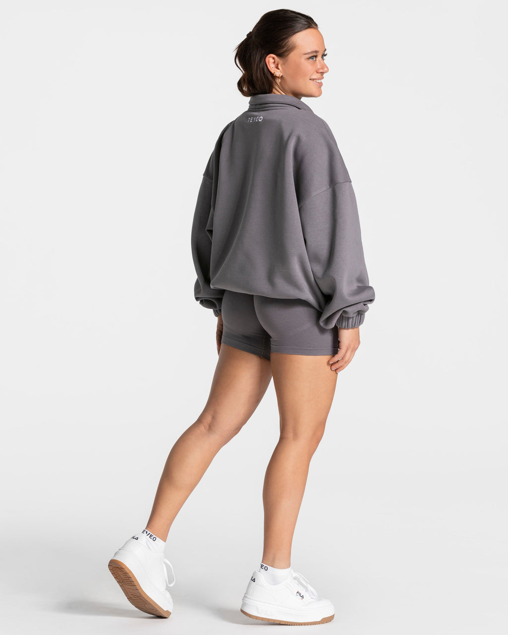 Femme Half Zip Sweater "Graphit"