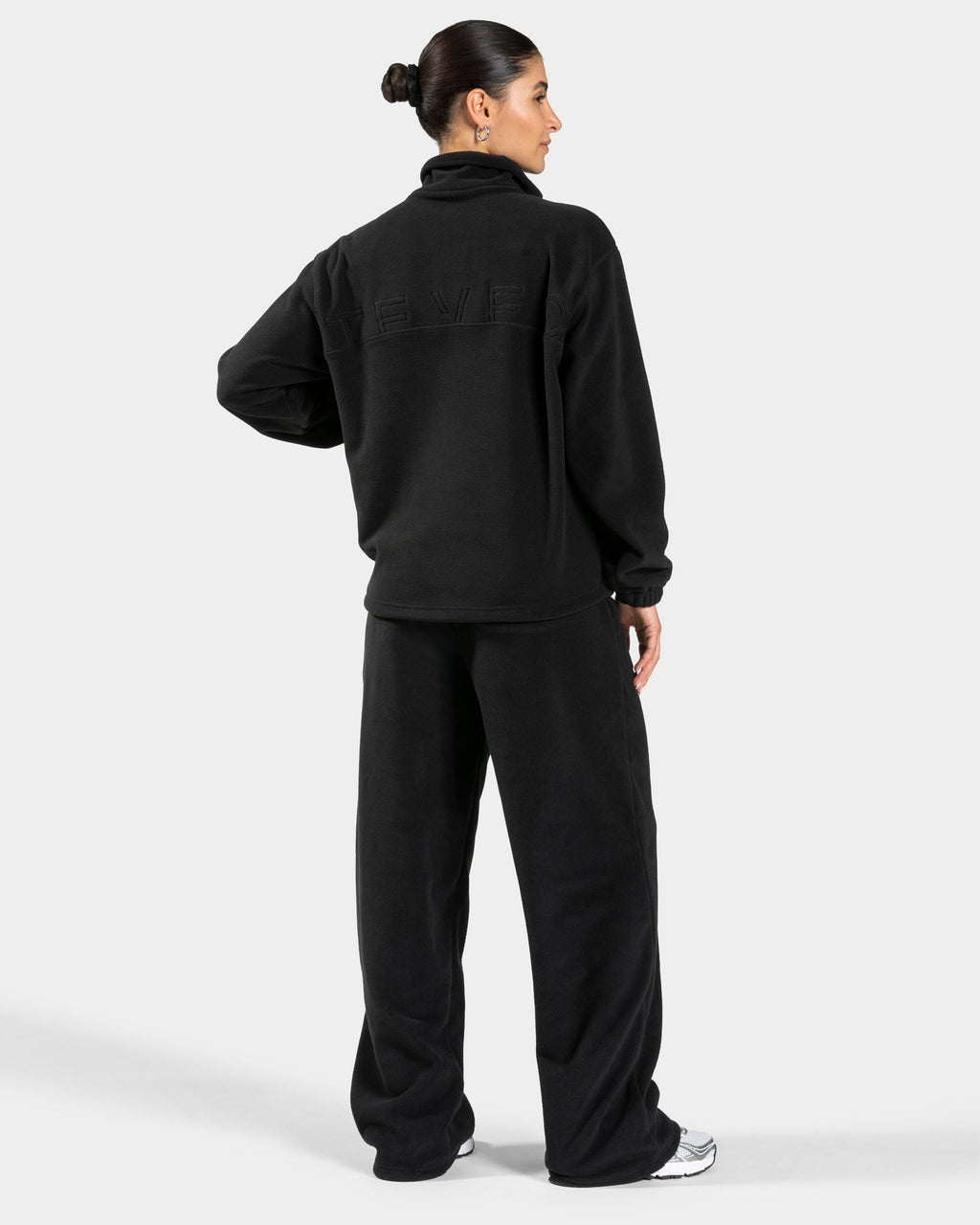 Fleece Half Zip Sweater "Schwarz"