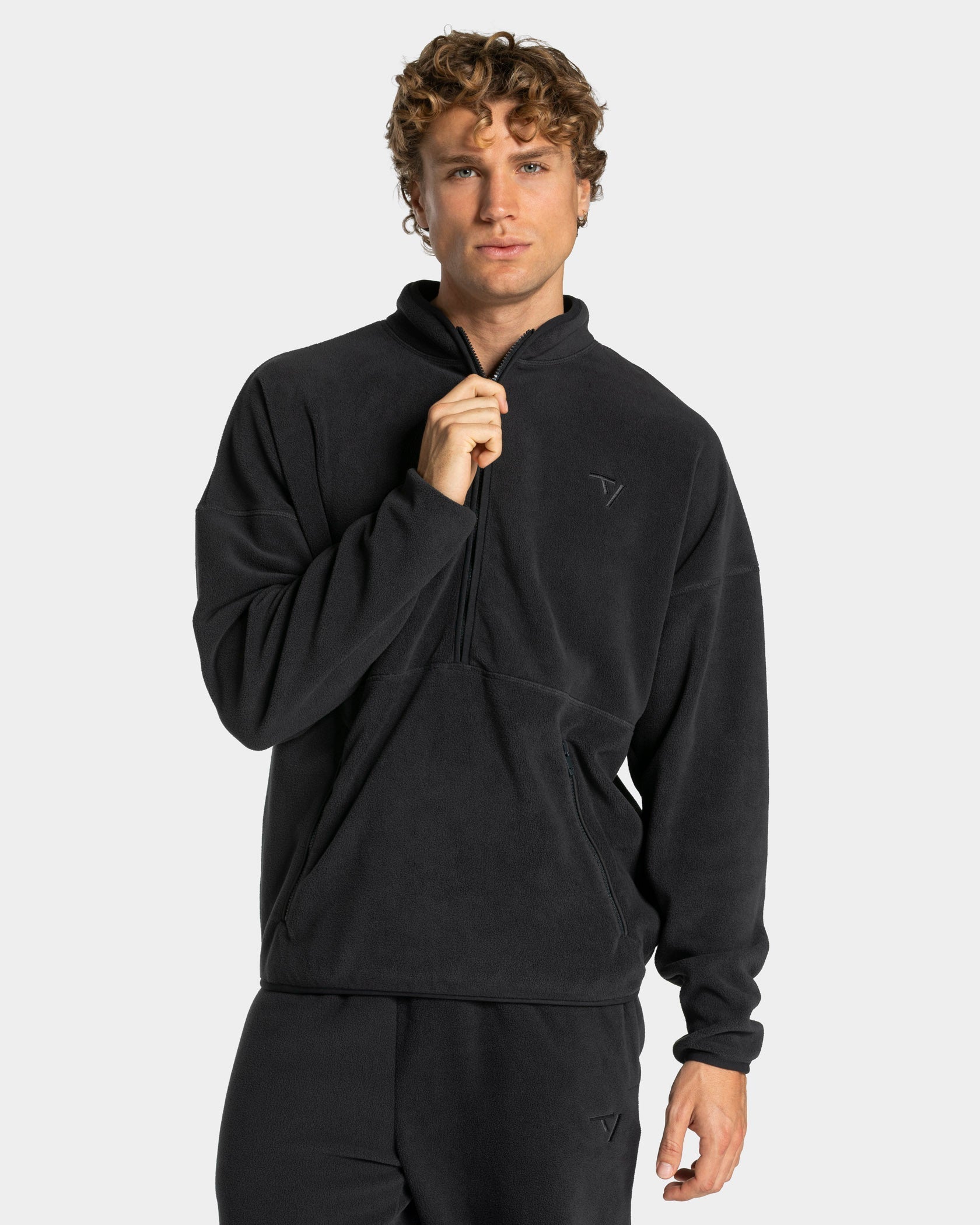 Fleece Half Zip Sweater "Anthrazit"
