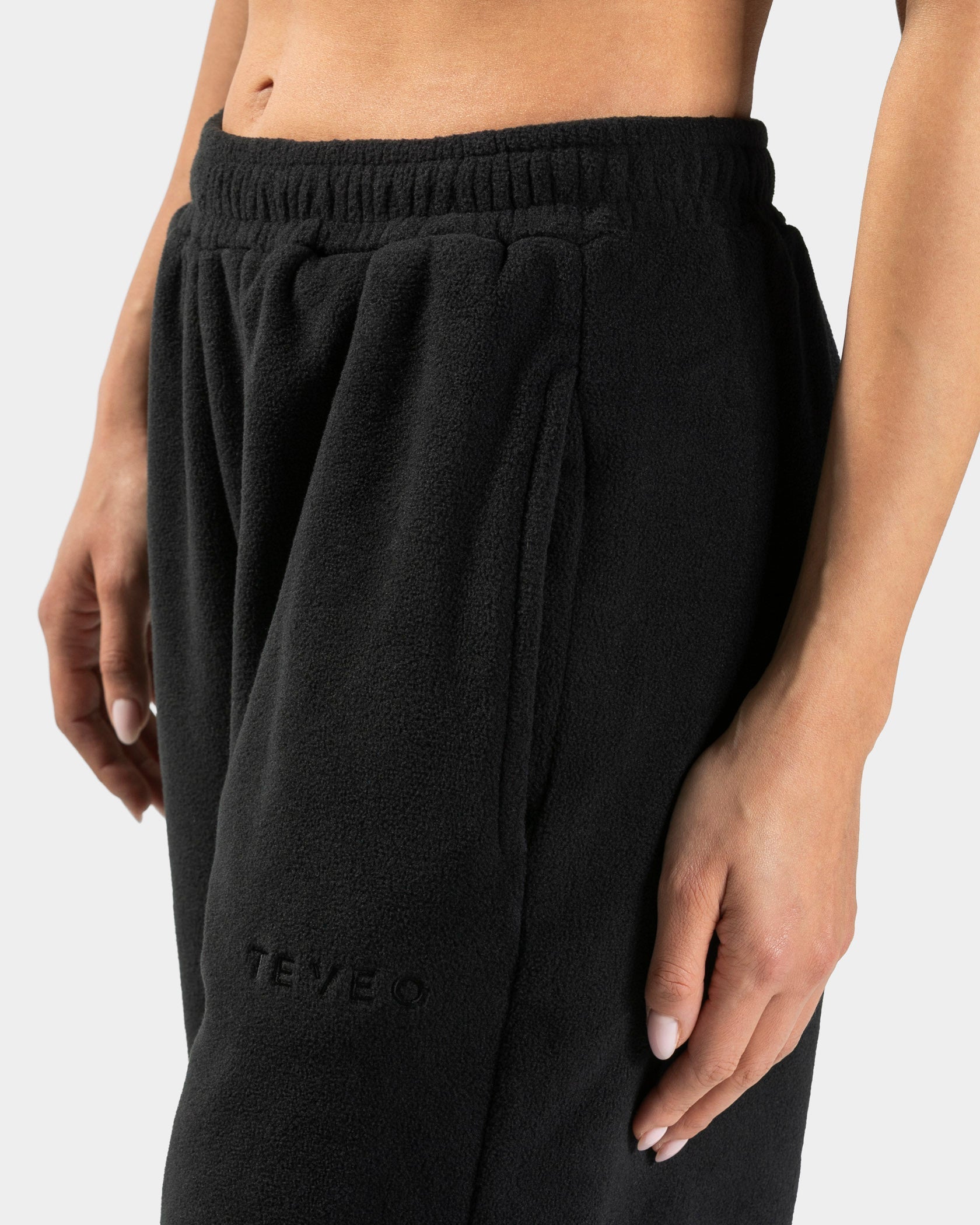 Fleece Straight Leg Jogger "Schwarz"