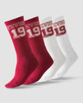 Football Socken (2er-Pack) "Cranberry/Off White"