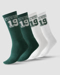 Football Socken (2er-Pack) "Dunkelgrün/Off White"