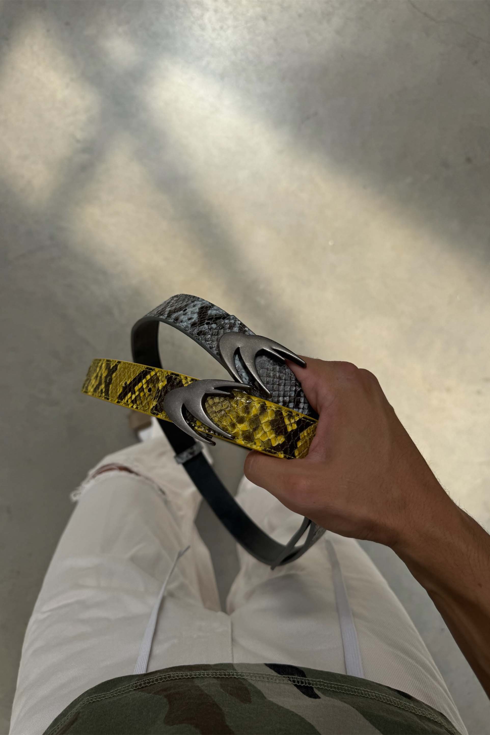 Snake White Belt