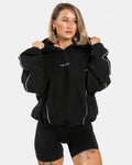 Contrastline Hooded Sweater "Schwarz"