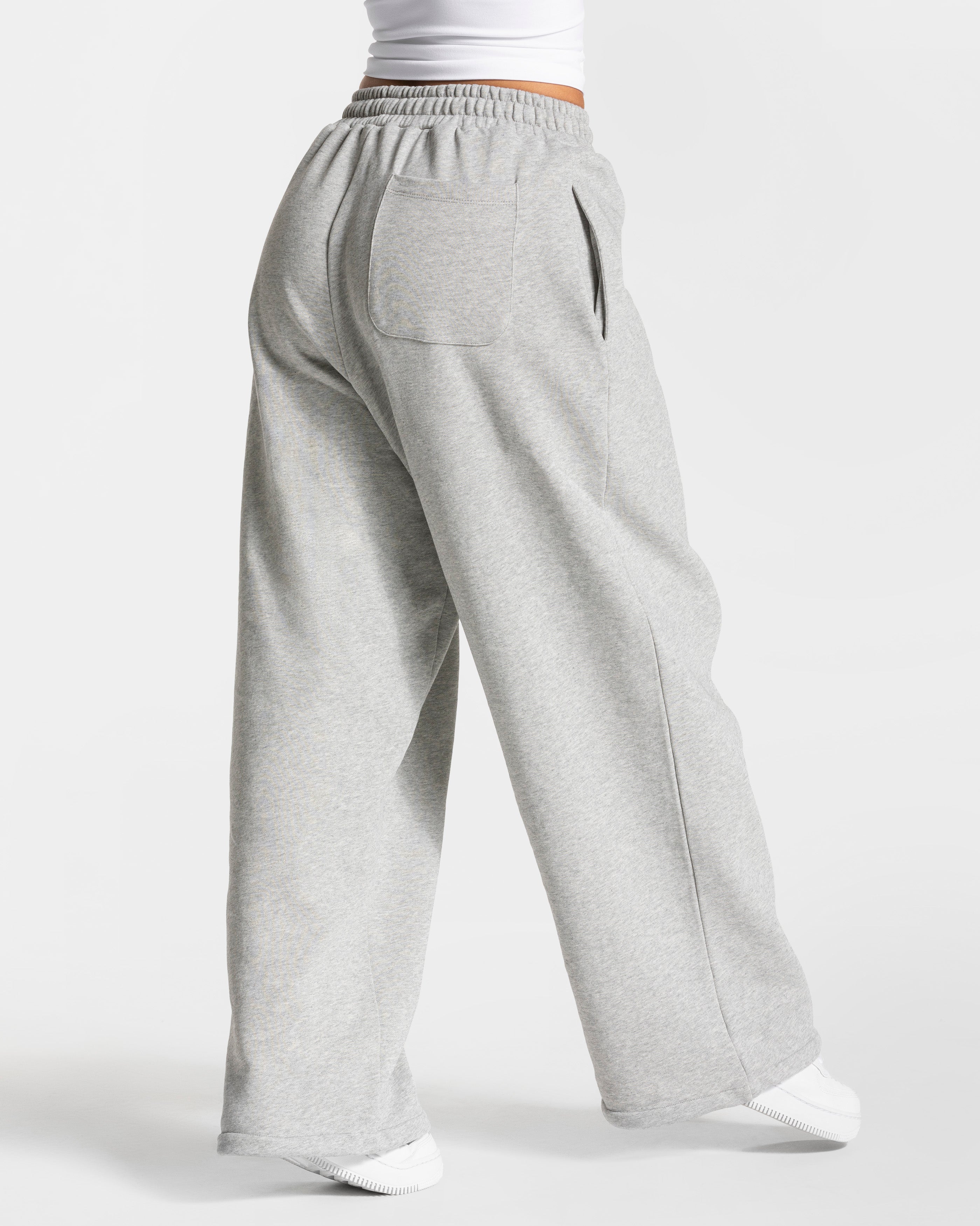 Contrastline Wide Leg Jogger "Hellgrau"
