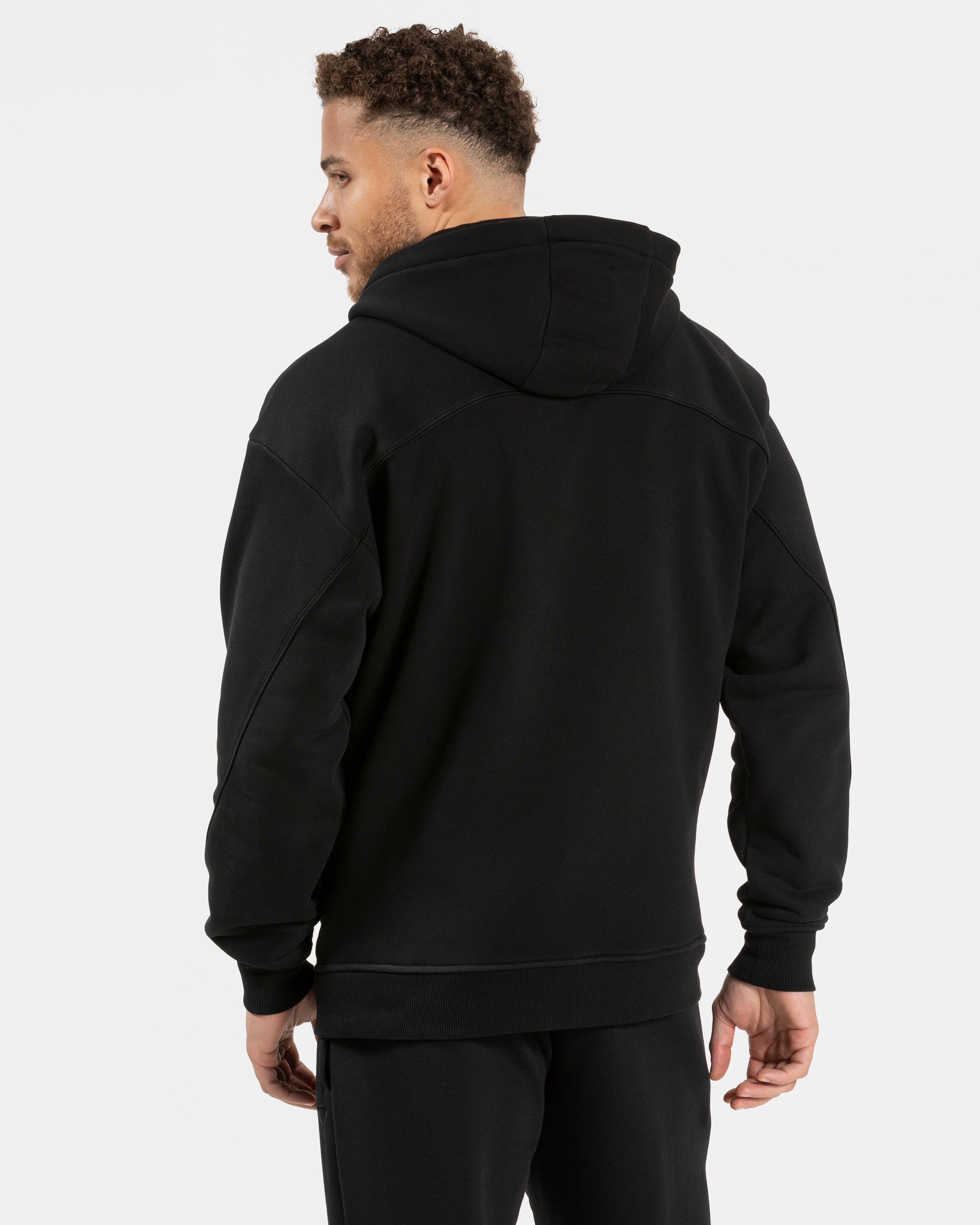 Contrastline Zip Jacke "Schwarz"