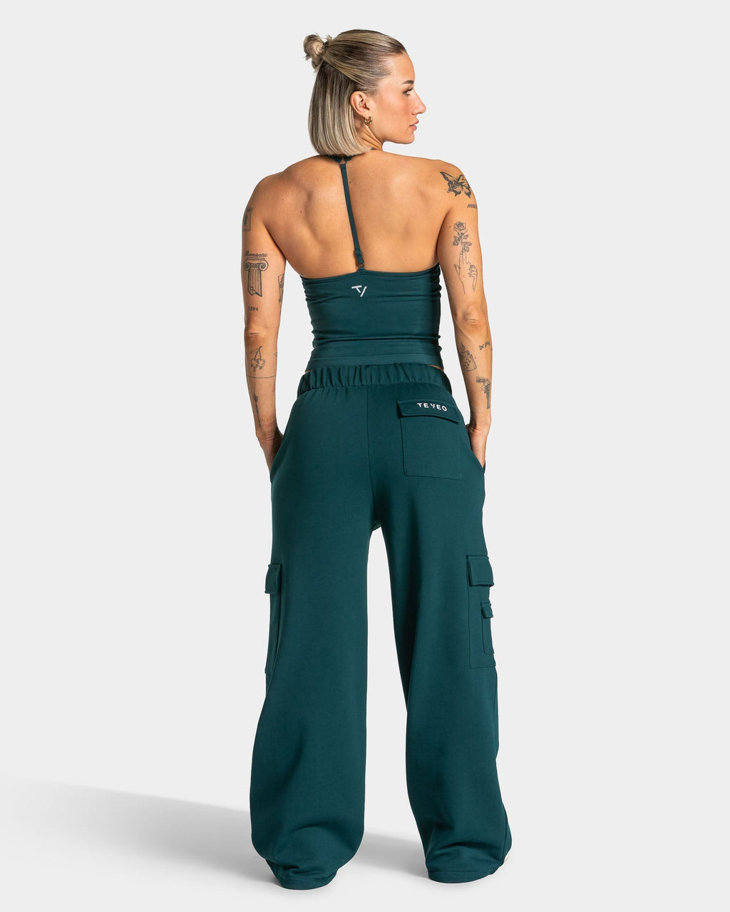 Lift Wide Leg Cargo Jogger "Teal"