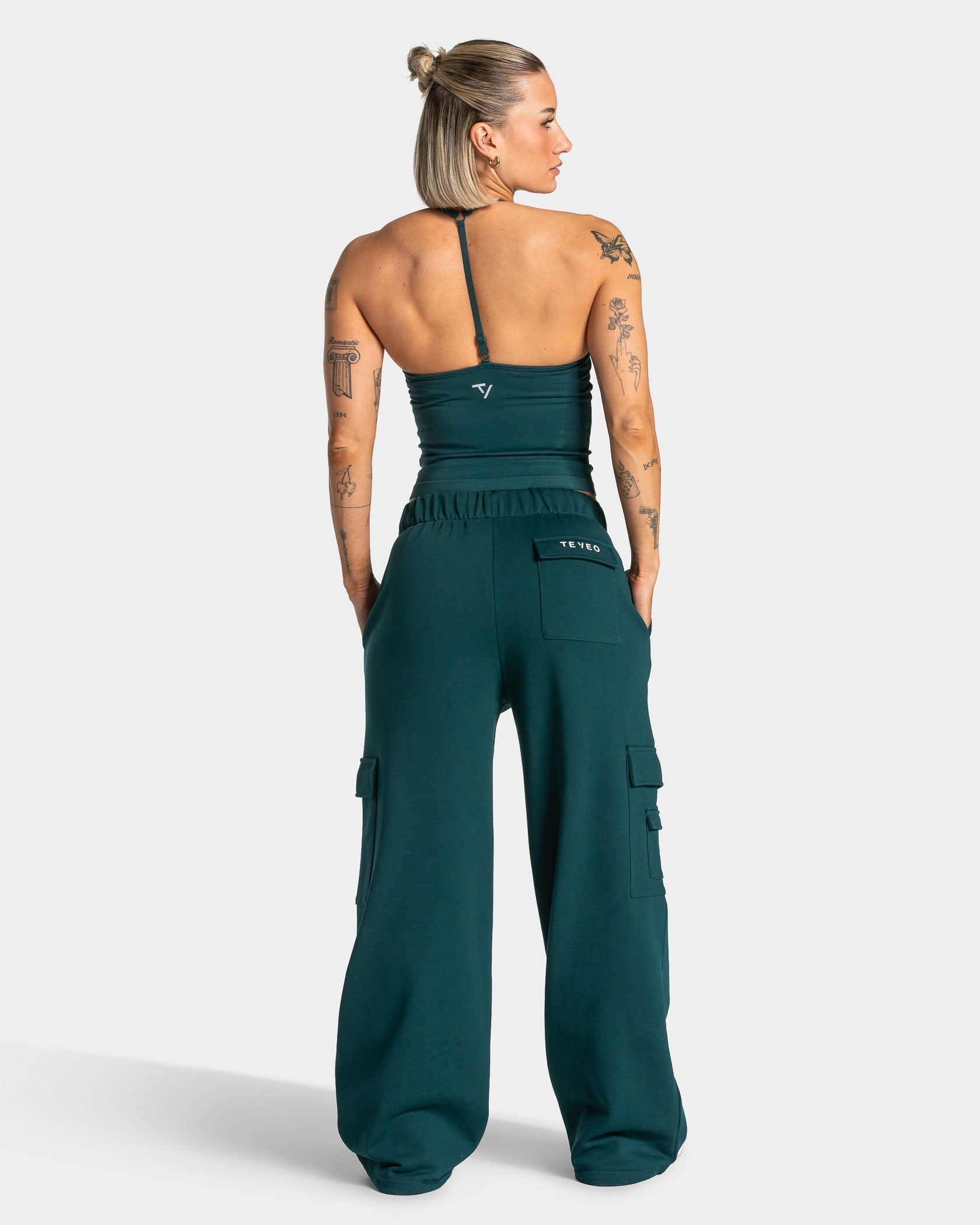 Lift Wide Leg Cargo Jogger "Teal"