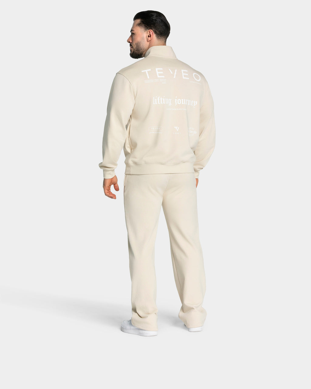 Lifting Journey Half Zip Sweater "Cream"