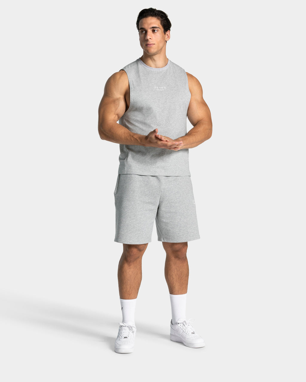 Lifting Journey Shorts "Hellgrau Meliert"