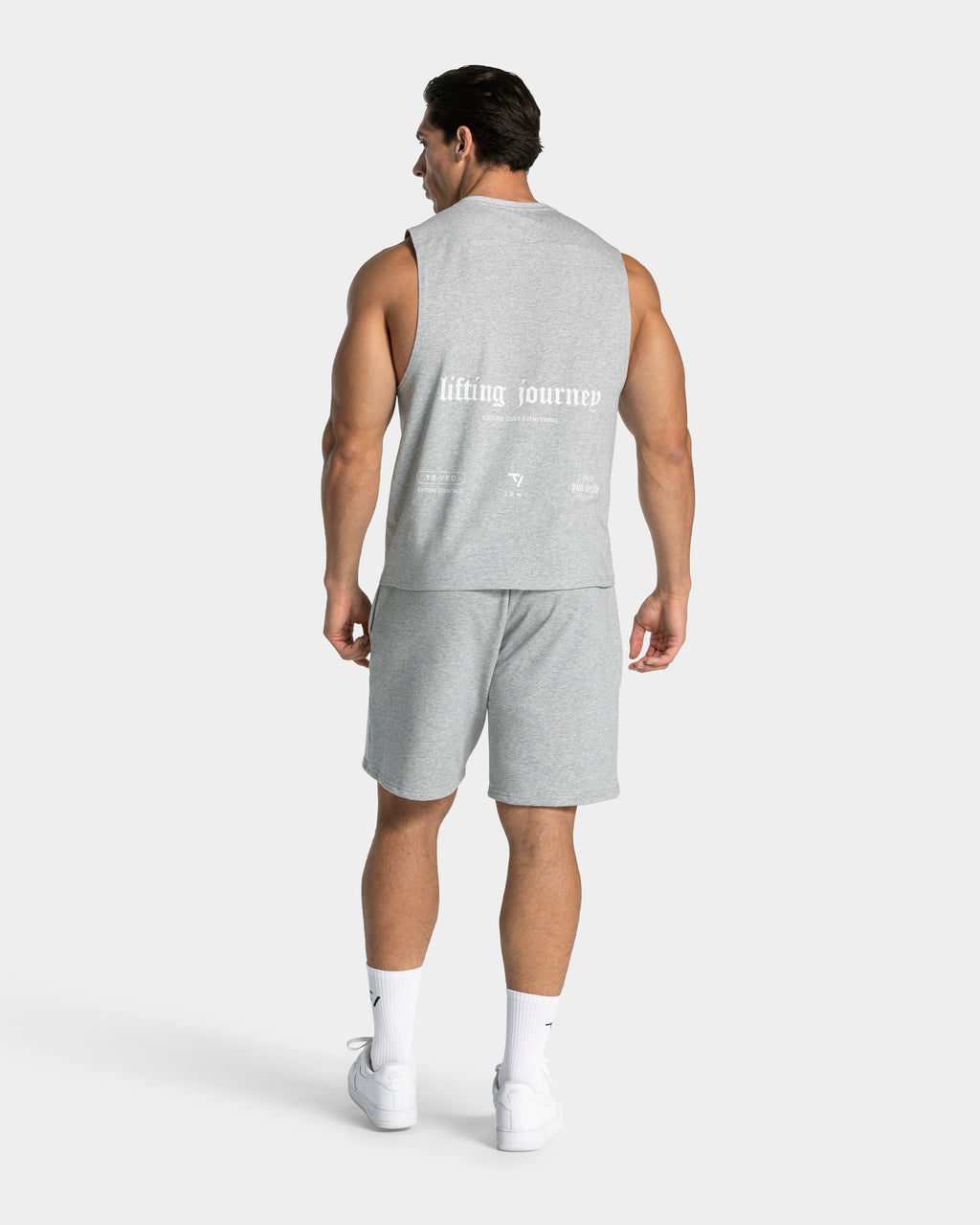 Lifting Journey Shorts "Hellgrau Meliert"